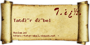 Tatár Ábel névjegykártya